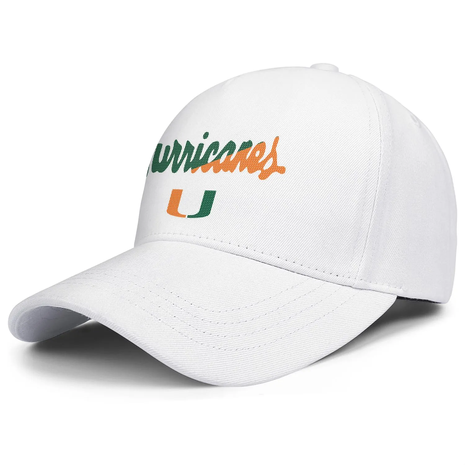 Mode Miami Hurricanes Football Old Print Logo Unisex Baseball Cap Cool Unique Trucke Hats Round Logo Football Green Mesh Effect314k