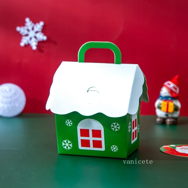8 * 8.5 * 10cm Boîte de cadeau de Noël DIYSanta emballage Party Favor Candy box Creative Housing Party Supplies T2I52680