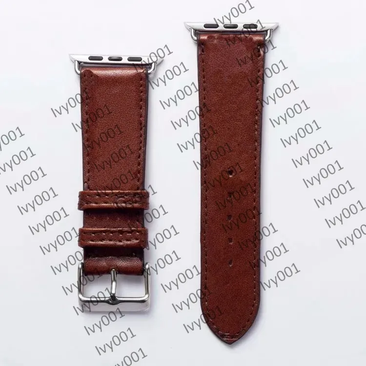 2021 L designer Bracelet de montre iWatch Band 41mm 45mm 42mm 38mm 40mm 44mm iwatch 2 3 4 5 6 7 bandes Bracelet en cuir Bracelet dropshipping ivy001