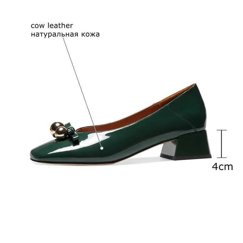 ALLBITEFO diseño de lazo de cuentas zapatos de tacón alto de cuero genuino real tacones de gatito moda ocio mujeres bombas zapatos de tacón alto zapatos básicos 210611