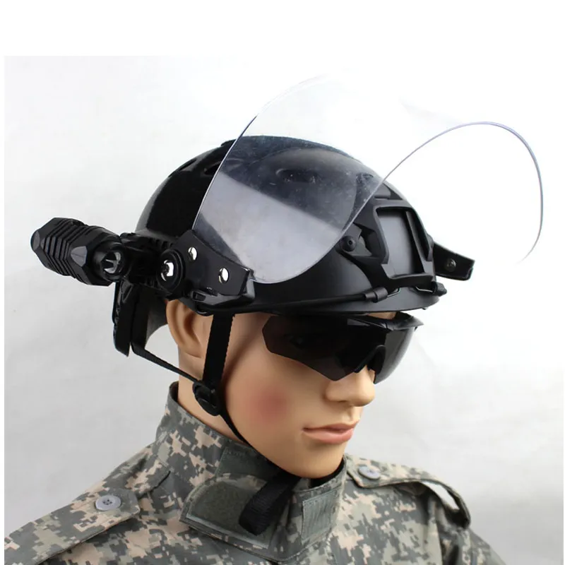 Goggles Lens Outdoor Paintball Shooting Face Protection Gear Tactical Fast Accessory Wing Side ARC Rail Helmet Rail Mount Len NO01-166
