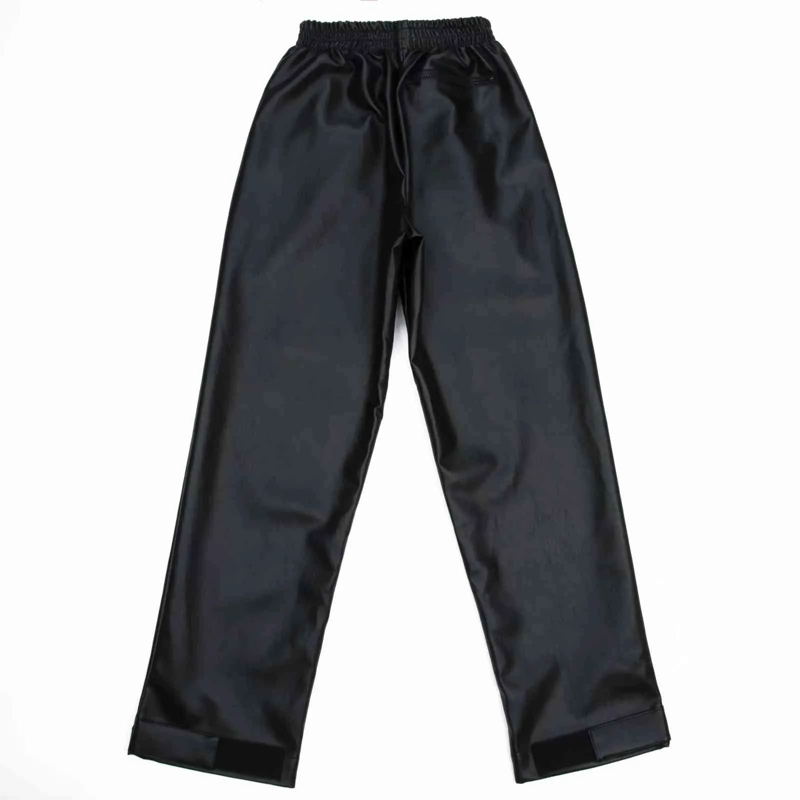 Mode fermeture éclair noir PU pantalon femmes taille haute Streetwear cuir pantalon droit décontracté dame crayon 210521
