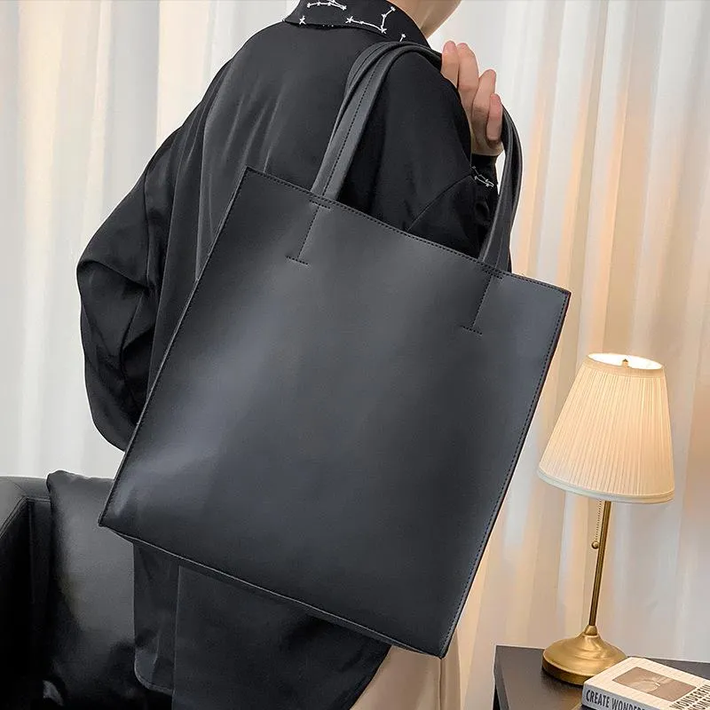 Valigette Borsa a mano da uomo in morbida pelle laptop Borsa nera alla moda da donna Borsa da viaggio casual da uomo ufficio249Z