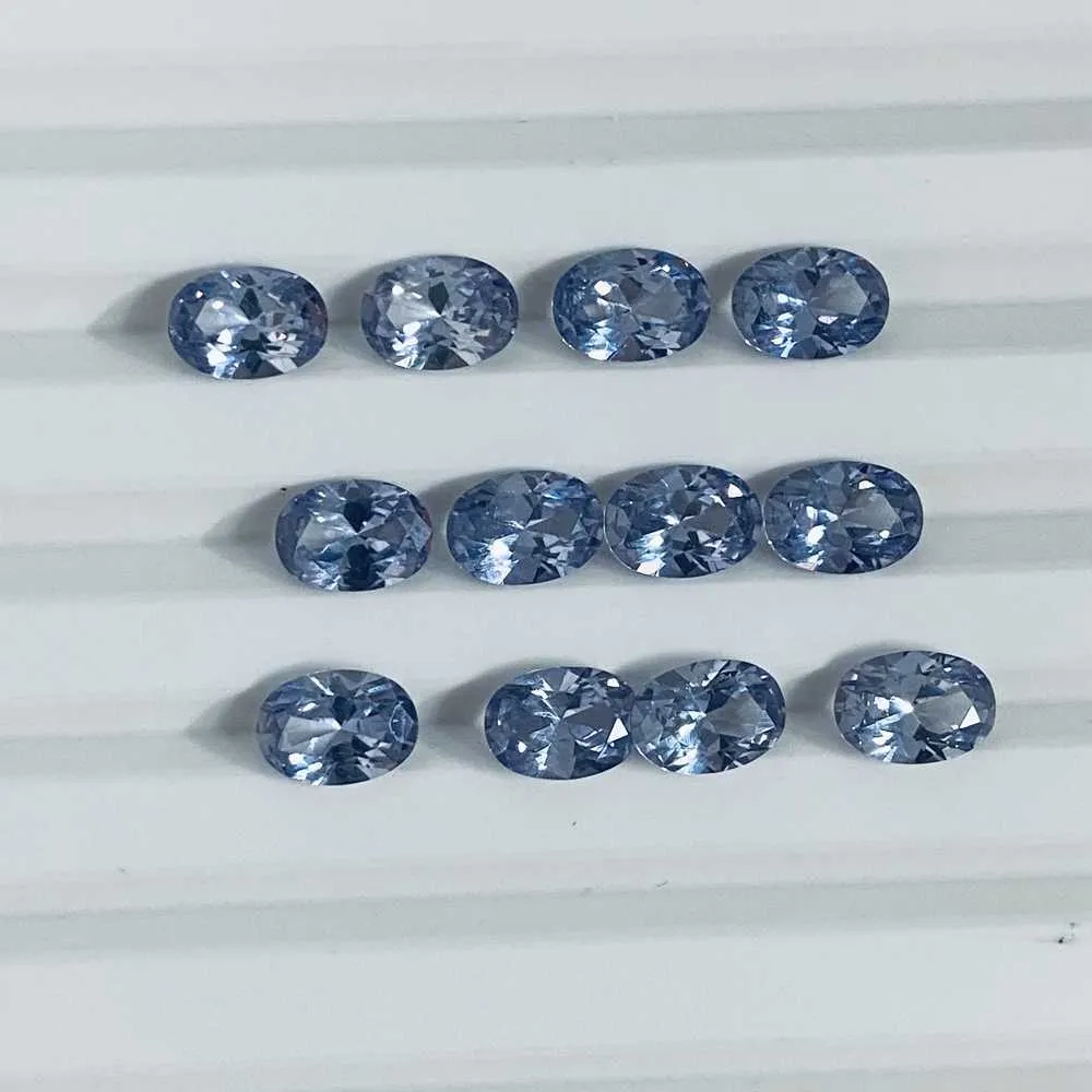 Meisidian 6x8mm Oval Lab Alessandrite Gemma Corindone Zaffiro Grigio Chiaro Pietra H1015