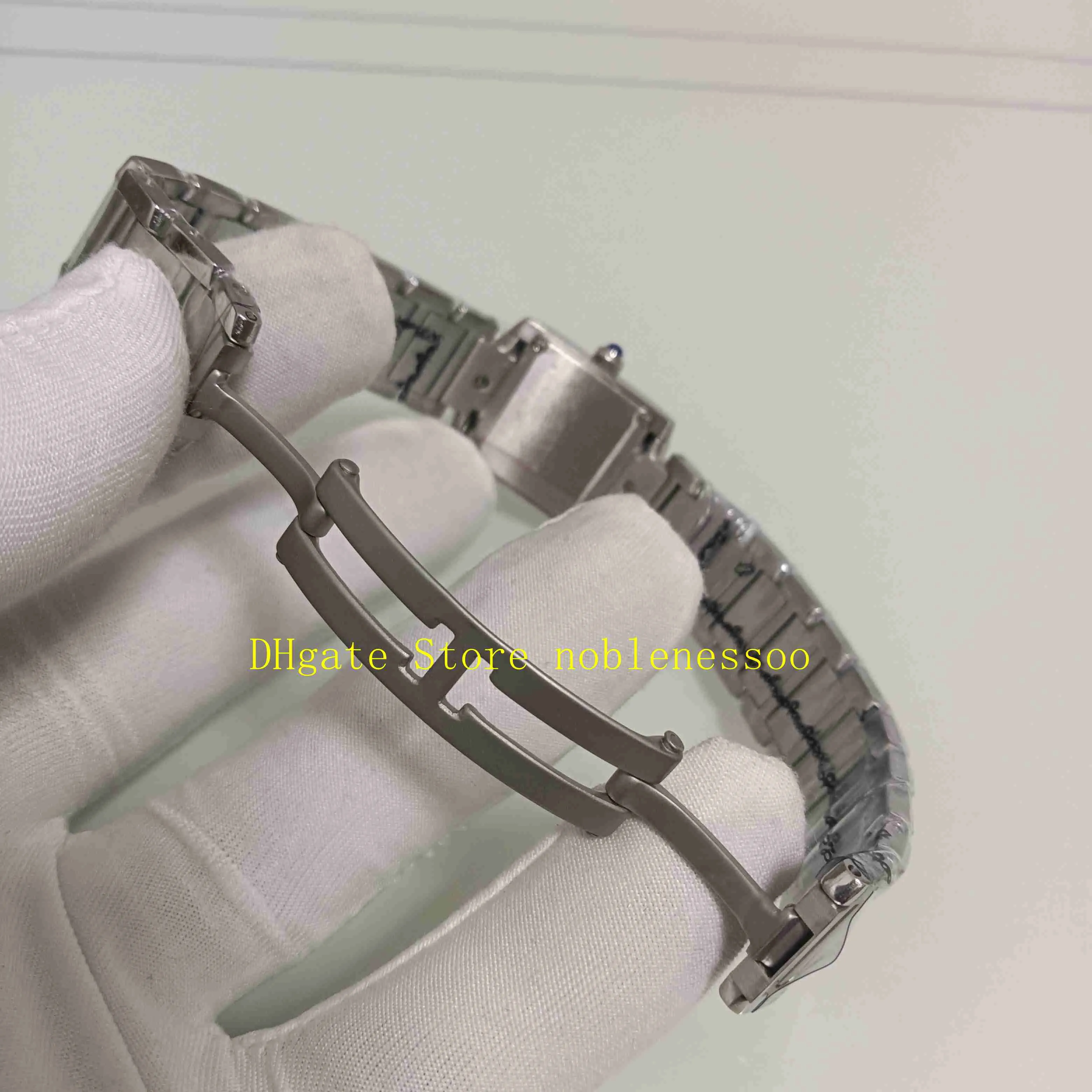 i Real Po in scatola originale orologio da donna quadrante argento cinturino in acciaio inossidabile al quarzo da 20 mm W51007 regalo donna vestito da donna Wome278L