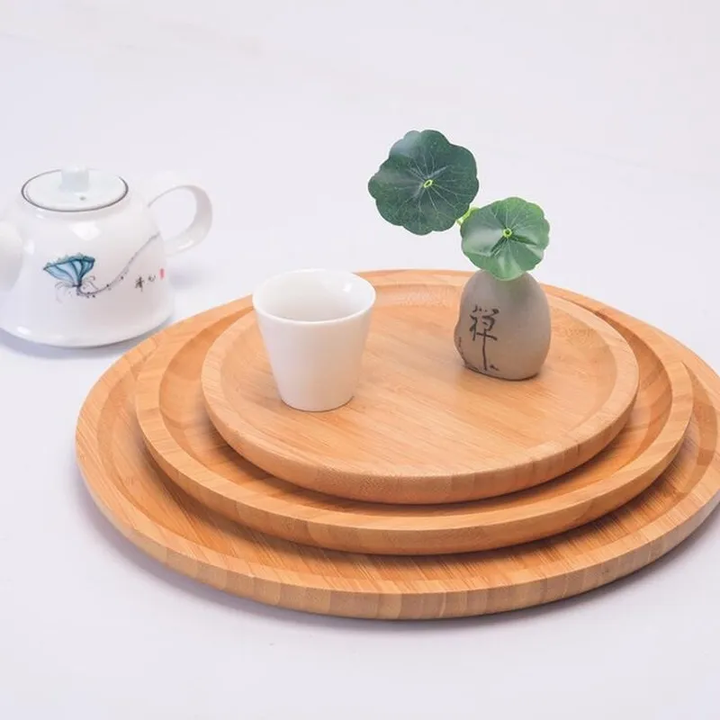 Bandeja de café de pão multiuso Bambu placa de frutas bambu bandeja para casa bandejas de rolamento de cigarro