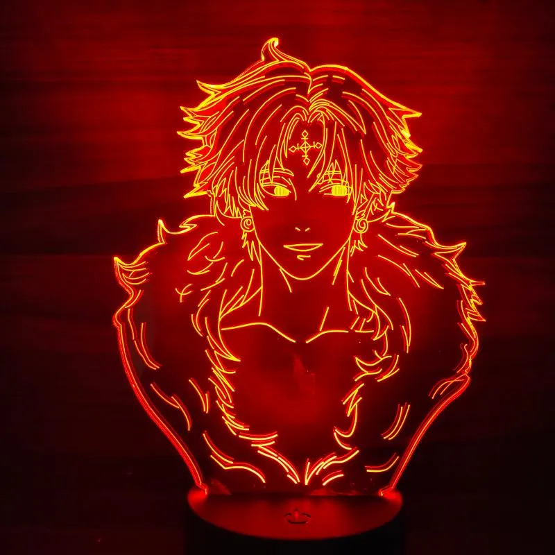 Night Lights x Chrollo Lucilfer 3D LED Illusion Anime Table Lamp för julklapp257e