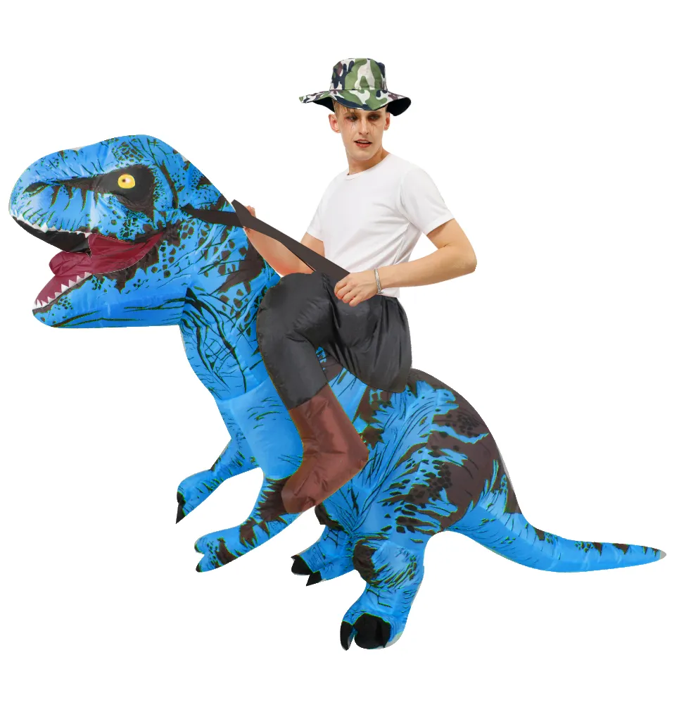 Mascot CostumesRed Carry on Me Dinosaur Inflatable Costumes Halloween T-Rex Costume Walking Mascot Disfraz for Adult Man WomanMascot
