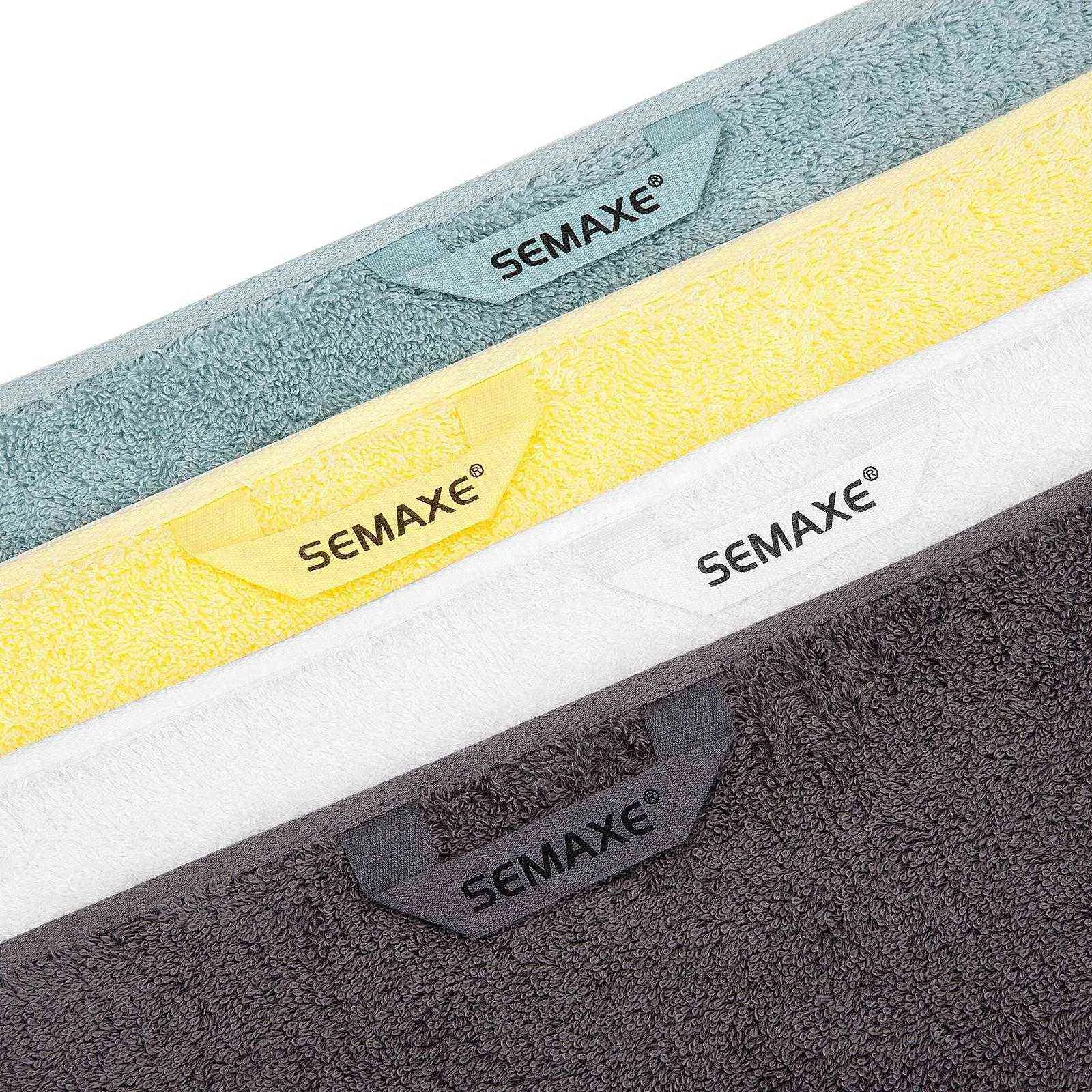 Serviette SEMAXE 40X70cm trousse souple 100% coton inspection de sécurité et pas de décoloration salle de bain fort taux d'absorption d'eau 4 210728