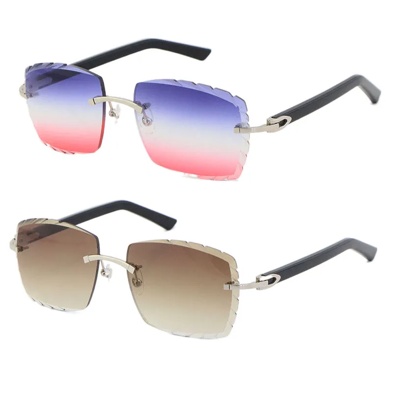 Óculos de sol sem vendas integrais Lens de lente deslumbrante 3524012-Óculos de tábuas originais de alta qualidade de lena esculpida vidro unisex2637