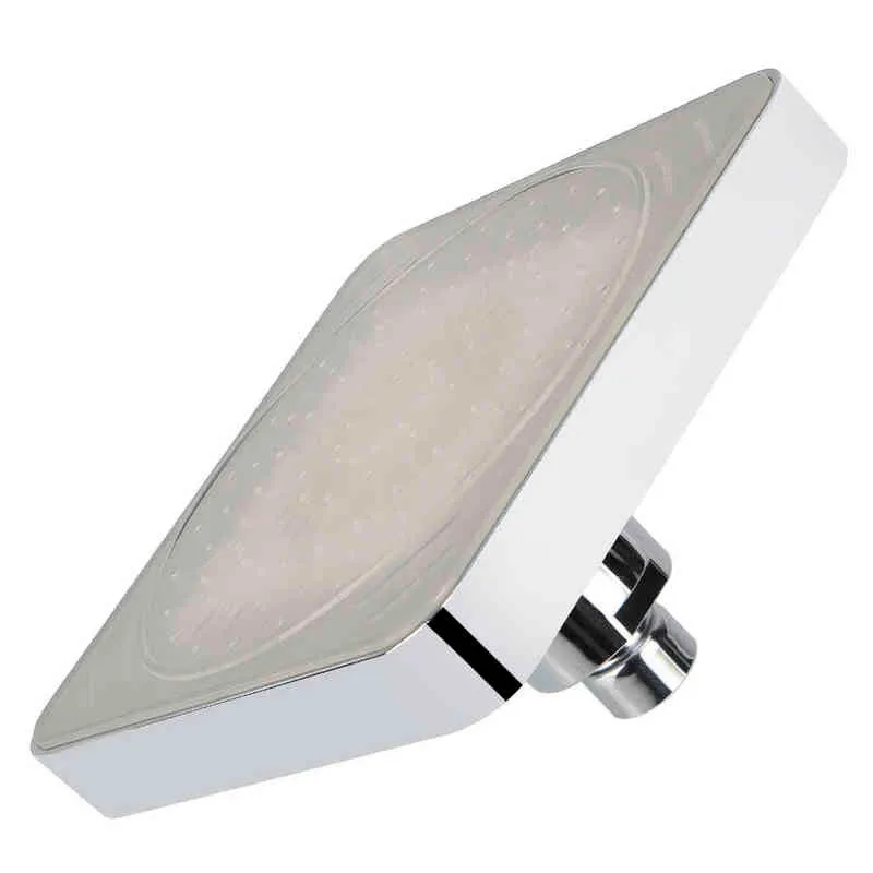 LEDシャワーヘッド降雨トップスプレースクエア固定シャワーヘッド7色緩やかな変更3色の温度センサー用浴室H1209