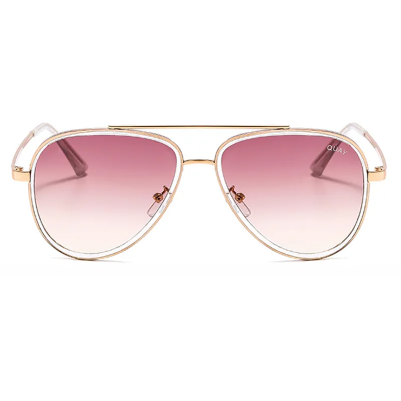 Gafas de sol All In Pilot Summer Mirror Quay para mujer, gafas de viaje con gradiente, gafas de sol sexis para mujer Oculos276O