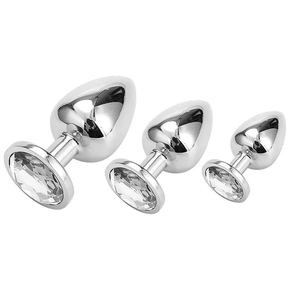 Giocattoli anali coppie Gay Men Butt Plug Suit Metal Trainer Crystal SM Regalo di genere femminile e maschile