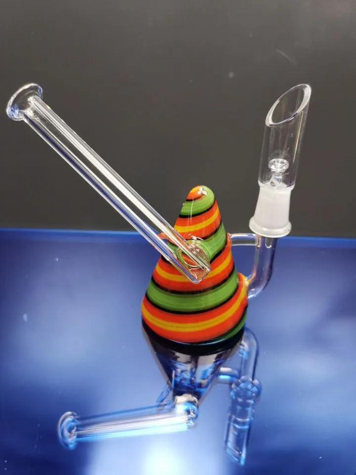 Colourful mini triangle beaker bong glass bongs water pipes chillers smoking pipe oil rigs dab rigs 10mm joint zeusartshop