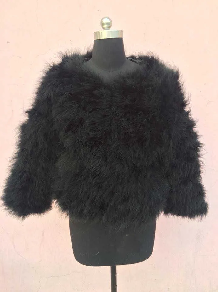 Women's Fur Faux Fur 2023 ostrich fashion plus size jacket vintage fashion fur coat XS S L XL 2XL 3XL 4XL 5XL 6XL 7XL black red pink green white gray HKD230727