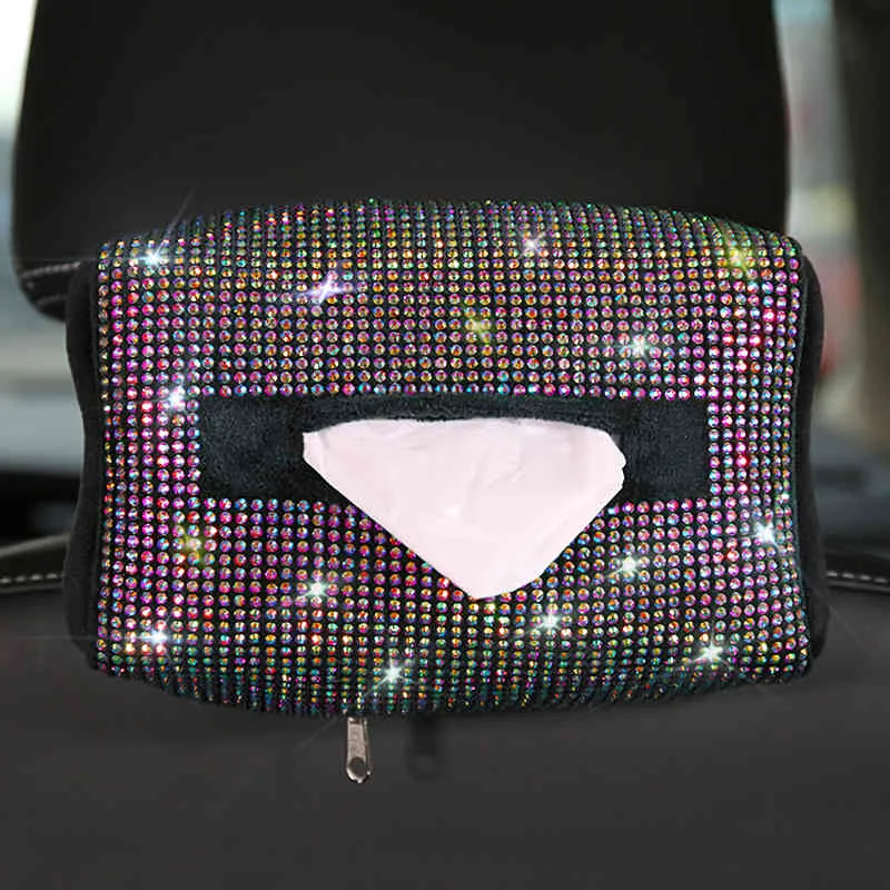 Bling-Crystal-Car-Tissue-Box-Diamond-Seat-Back-Headrest-Hanging-Tissue-Paper-Case-12