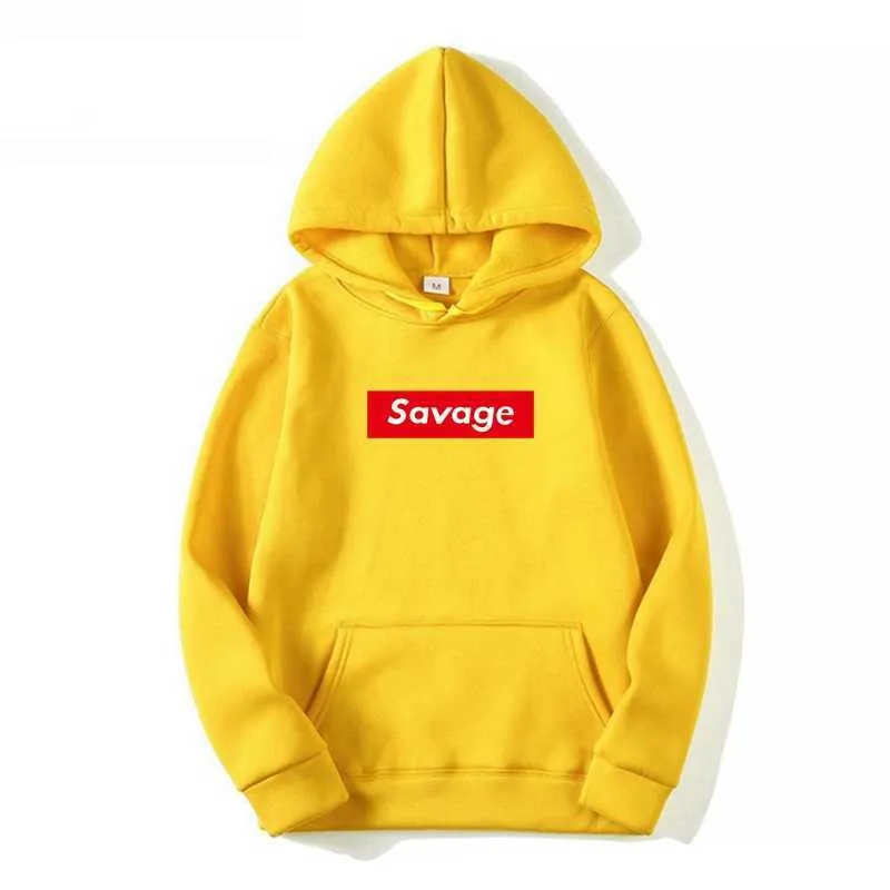 2021 Nouveaux Hommes Hoodies Savage Hoodies Parodie No Heart X Savage Mode Slaughter Gang ATL Coton À Manches Longues Hoodies G1007