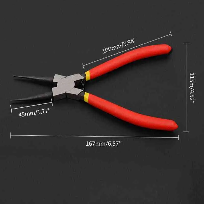 7in Circlip Pliers Set Retaining Clip Internal External Spring Bent Straight Snap Ring Disassembly Au 20 Dropship 211110