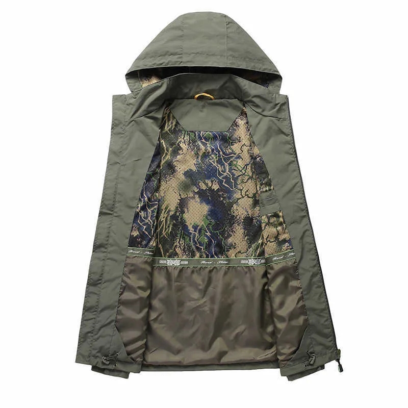 Heren Militaire Jassen Tactische Waterdichte Bomberjas Hooded Windbreaker Mannen Buitensporten Sneldrogende Jas Lichtgewicht Jas X0710