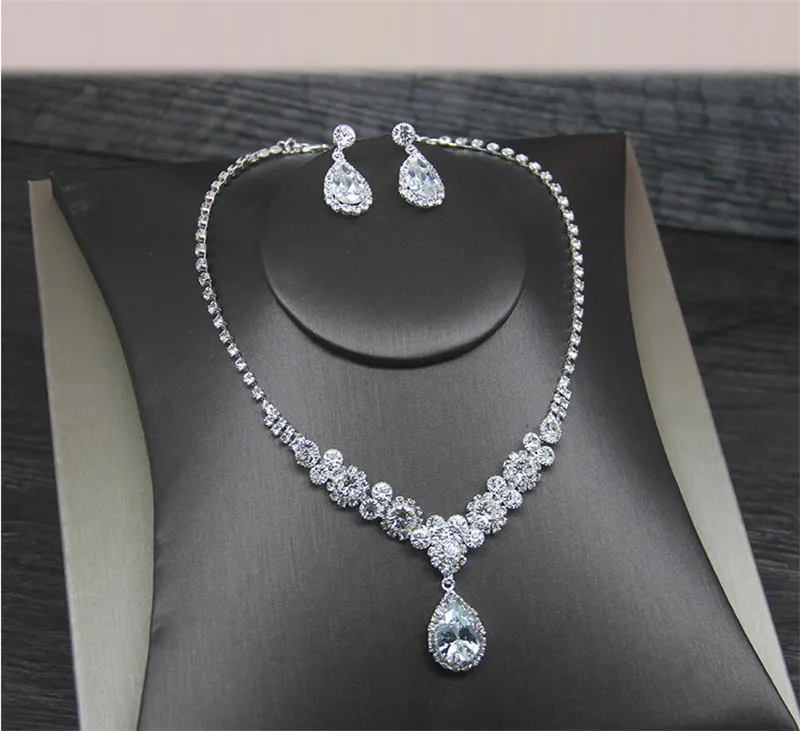 Производитель цельные женские ожерелье Серьки набора свадебных свадебных украшений ювелирные изделия, обеде аксессуары198F
