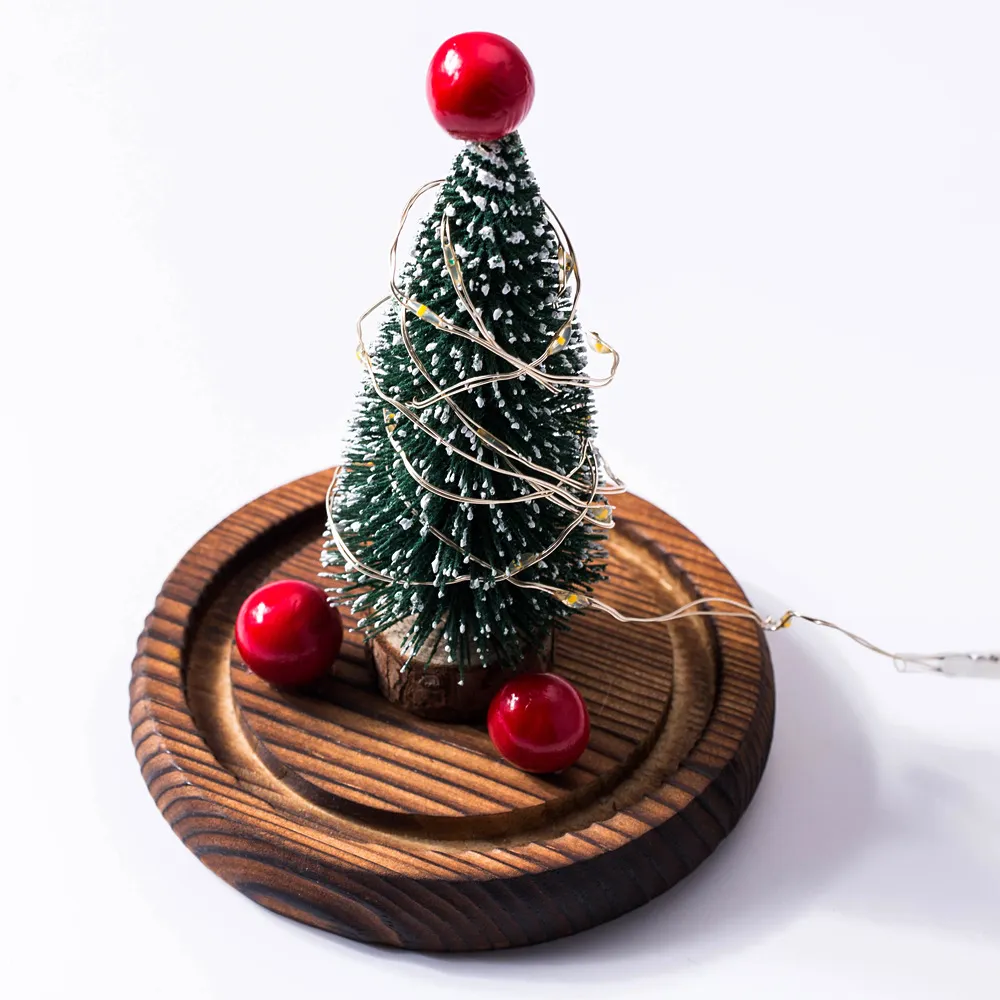 Creative Mini Christmas Tree Verre LED LUMIRES
