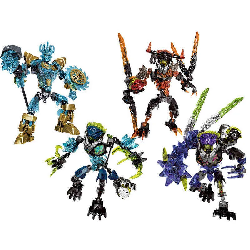 BIONICLE Serie Action-Figuren Baustein-Spielzeug-Set für Kinder, Weihnachten, Junge, bestes Geburtstagsgeschenk, kompatibel mit Robotern, große Marke H1103