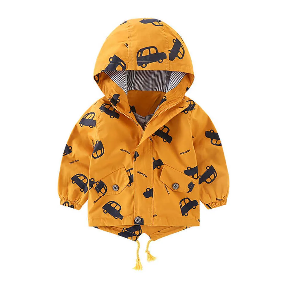 Winter Warm Bovenkleding Jas voor Kinderen Jongens Meisjes Plus Fluwelen Hooded Windbreaker Jas Baby Jassen 211011