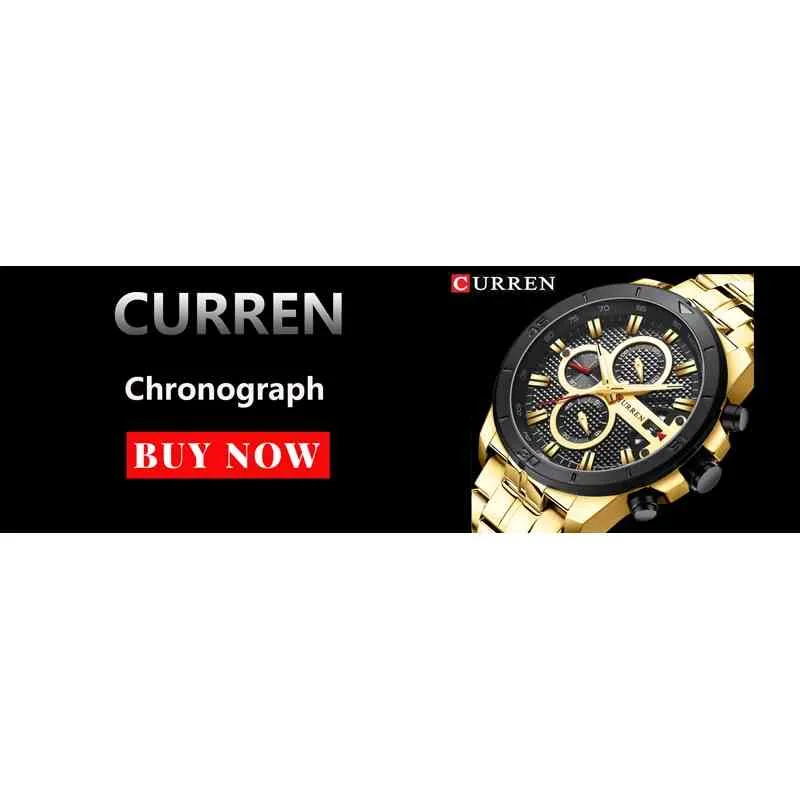 Uhren Top Marke Luxus Curren Gold Quarzuhr Männer 2020 Wasserdichte Chronograph Goldene Männliche Armbanduhr Relogio Masculino
