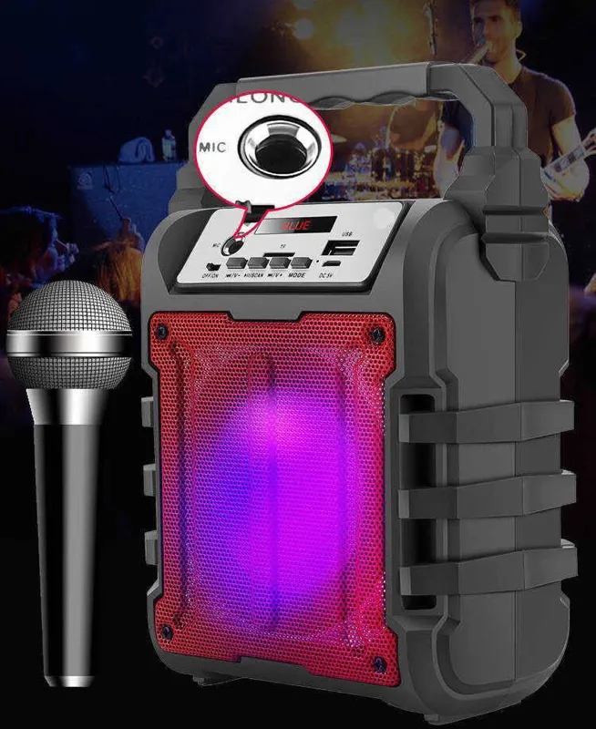 Przenośny mikrofon 3D Outdoor 3D O bezprzewodowe głośnik Bluetooth Square Dance Dance Subwoofer Subofer z MIC2938238