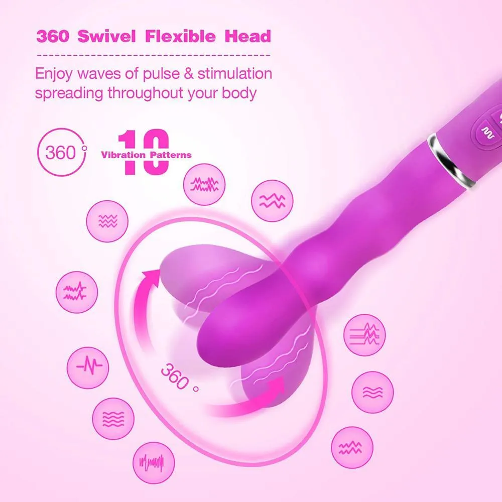 Massaggio 10 modalità G spot Vibratore Dildo Coniglio Femmina Giocattolo adulto del sesso Massaggiatore Stimolatore clitorideo Giocattoli del sesso impermeabili donna