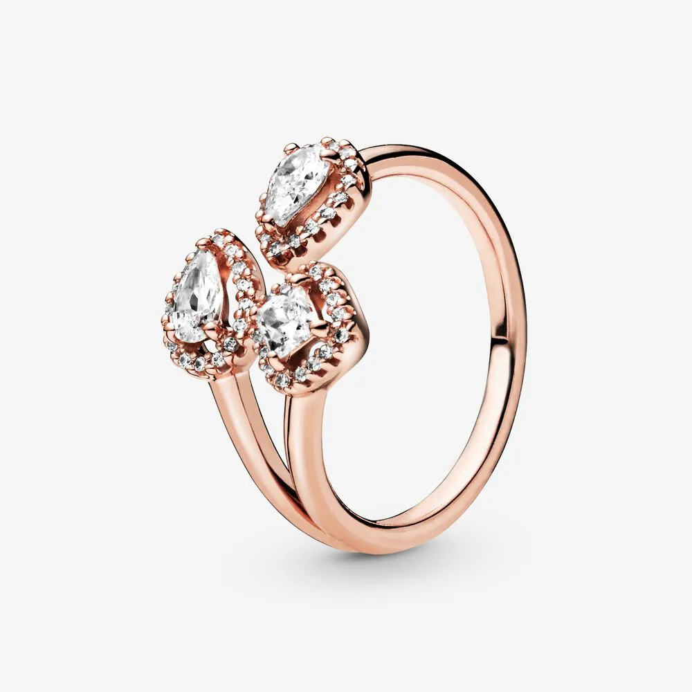 Autentyczne 925 Sterling Silver Pierścionki Księżniczka Tiara Crown Musing Love Heart Heart CZ Diamond Pierścień Dla Kobiet Zaręczyny Biżuteria Rocznica Prezent