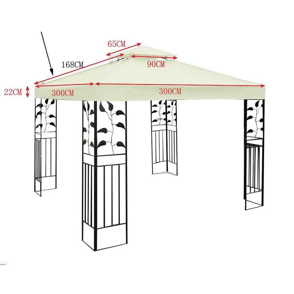 10X10Ft Outdoor Tent Top Cover Replacement Patio Gazebo Top Cover Replacement Cover For Outdoor Yard Camping Hiking Y0706
