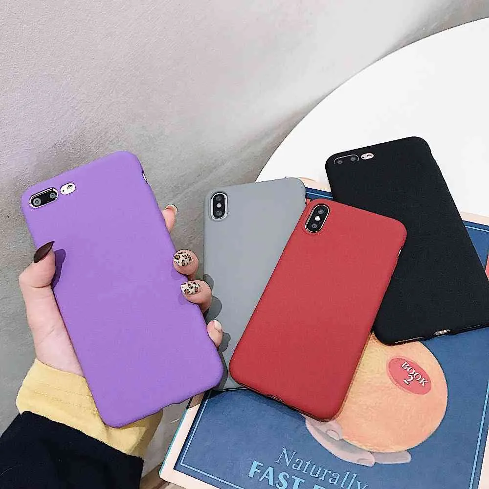 Custodie in gomma arenaria opaca ultrasottile Xiaomi Redmi Note 9S 9 S 8T 8 T 7 Pro 8A 9A 10T Mi 10 Lite 9T Cover sottile in silicone morbido