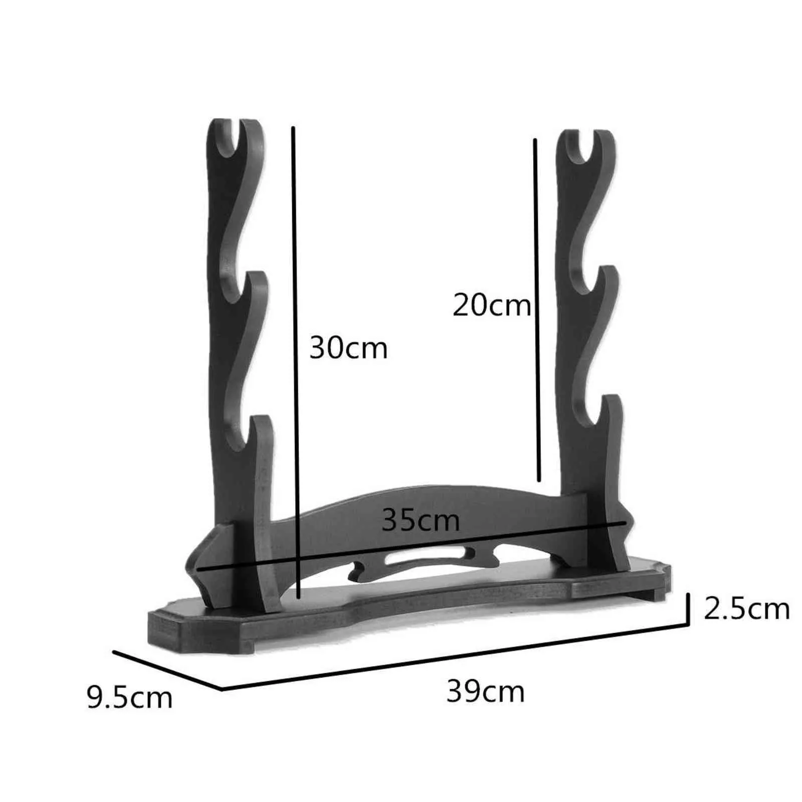 Väggmontering 1/2/3 Layer Samurai Sword Crafts Katana Holder Stand Display Statyer Skulpturer Heminredning 211112