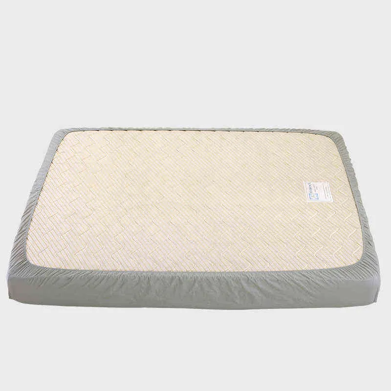 Ren bomull lyxig fast monterad plåt säng säng med elastiska band sängkläder sängkläder s madrass lock 160x200 vit 220208