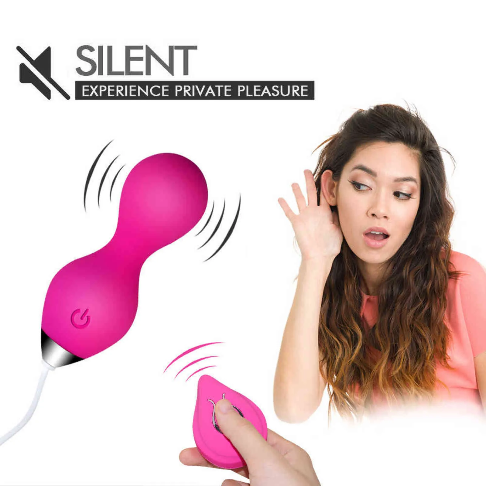 NXY Eggs Safe Silicone Vagina Balls Vibrador Kegel Ben Wa Tighten Ejercicio Máquina Geisha Juguete sexual íntimo para mujeres 1124