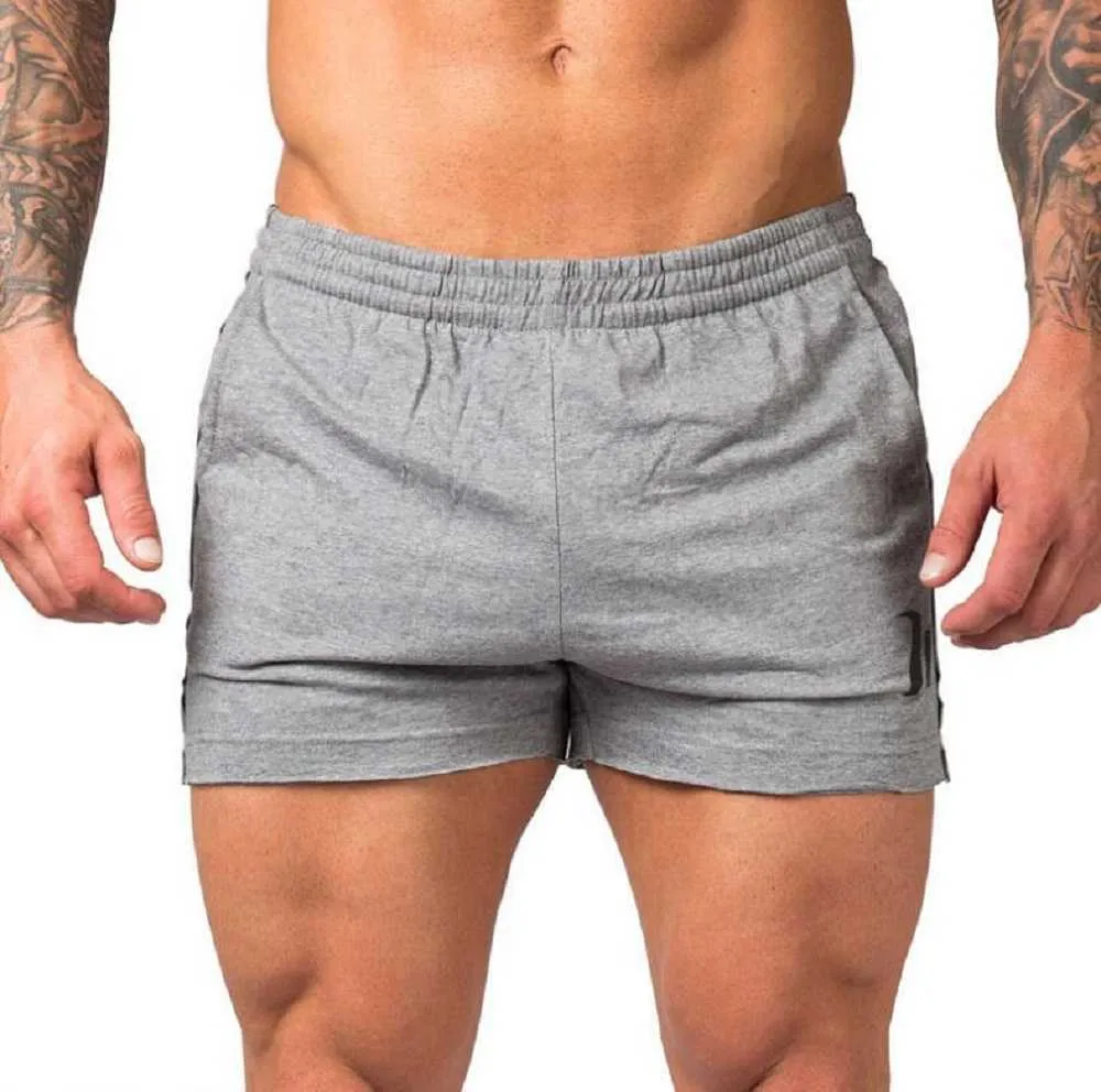 2021 Sommar New Mäns Sport Shorts Utomhus Running Training Shot Sport Casual Snabbtorkande Bomull Tre-Quarter Pants X0705