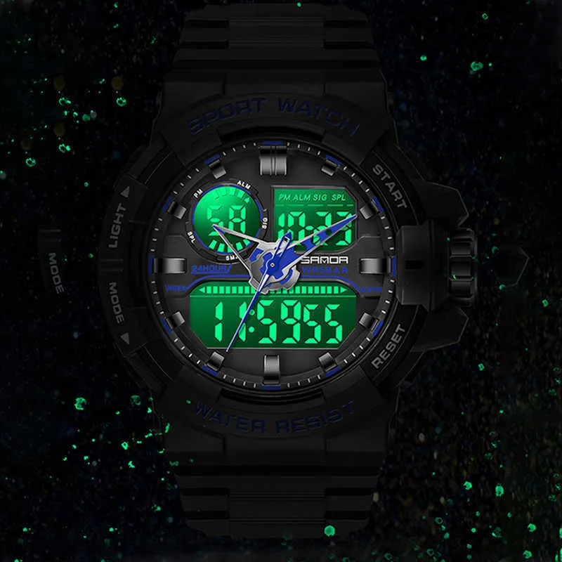 Sanda Top Brand Military Sports Watch Men's G Style S Shock Watch Men's Quartz Watch 50m Waterproof Luminous Clock G1022269H