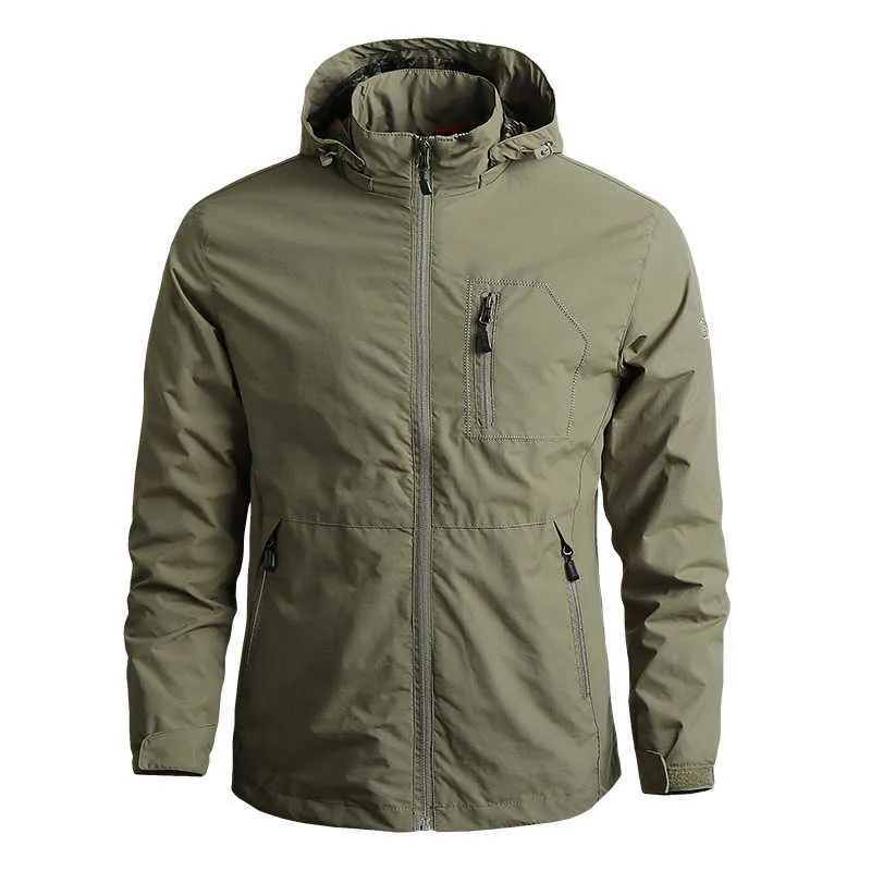 Heren Militaire Jassen Tactische Waterdichte Bomberjas Hooded Windbreaker Mannen Buitensporten Sneldrogende Jas Lichtgewicht Jas X0710