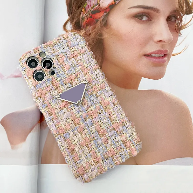 Luxurys diseñadores de casos de teléfono de cuero P Brand para iPhone 11 12 13 Pro Promax 78 XR XSMAX Fashion Cover Antifall Cell Case D211023356362