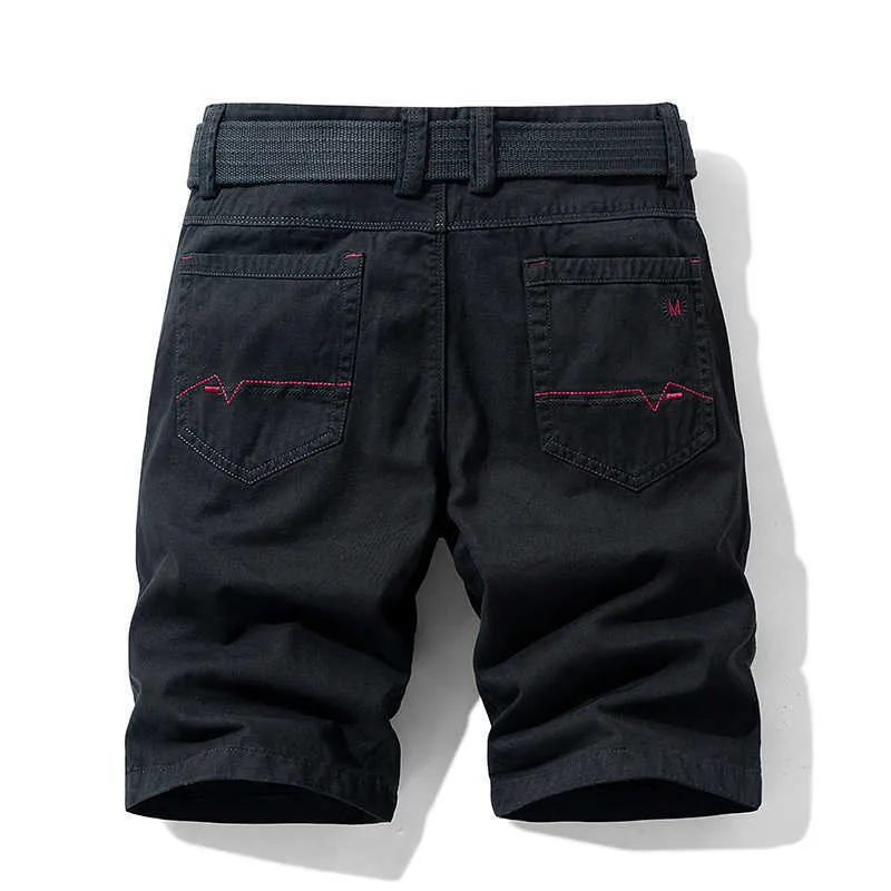 Printemps Hommes Coton Solide Shorts Vêtements D'été Casual Culotte Bermuda Mode Jeans Pour Plage Pantalon Court 210713