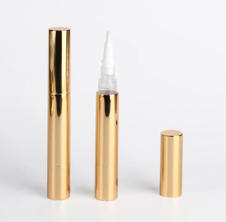 5ml Gold Cuticle Oil Pen Twist Empty Nail Care Lip Gloss Containers Tube 2ml 4ml 5ml Gold Cuticle Oil Pen with Brush SN