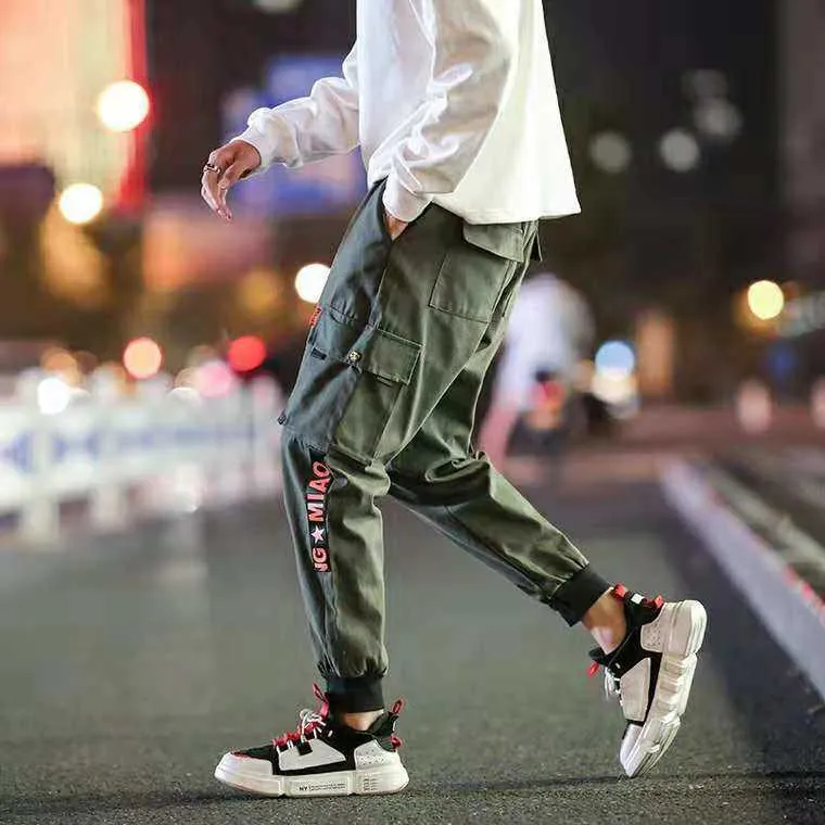 Mann Jogger Camouflage Seitentaschen Lose Stil Männer Jogginghose Mode 2021 High Street Casual Hosen S-XXXL 3XL Y0927