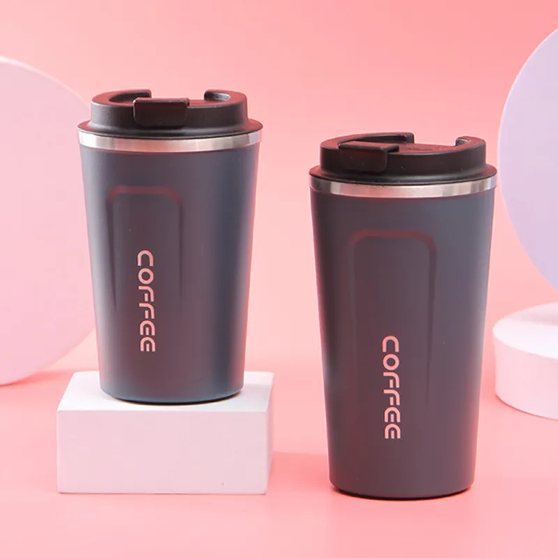 Groothandel Tumblers Rvs Vacuüm Koffiekop Draagbare Eenvoudige Auto Reizen Studenten Gift Warm Water Cup