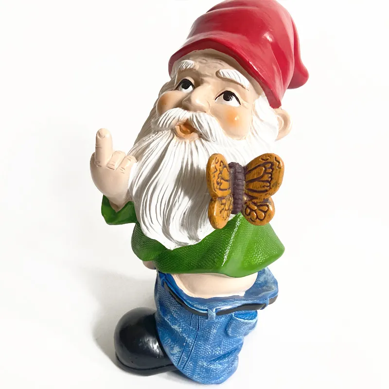 Kerst decoraties geschenken tuin ornamenten dwerg hars ambachten cartoon dwerg standbeeld witte baard oude man