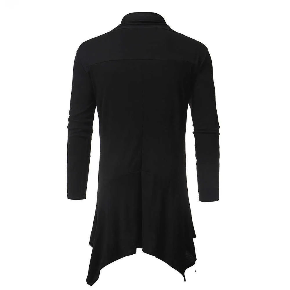 Männer Baumwolle Strickjacke Herbst Frühling Warm Solide Geräumige Regelmäßige Mode Perfekte Qualität Lange Pullover Gestrickte Casual Jacken Y0907