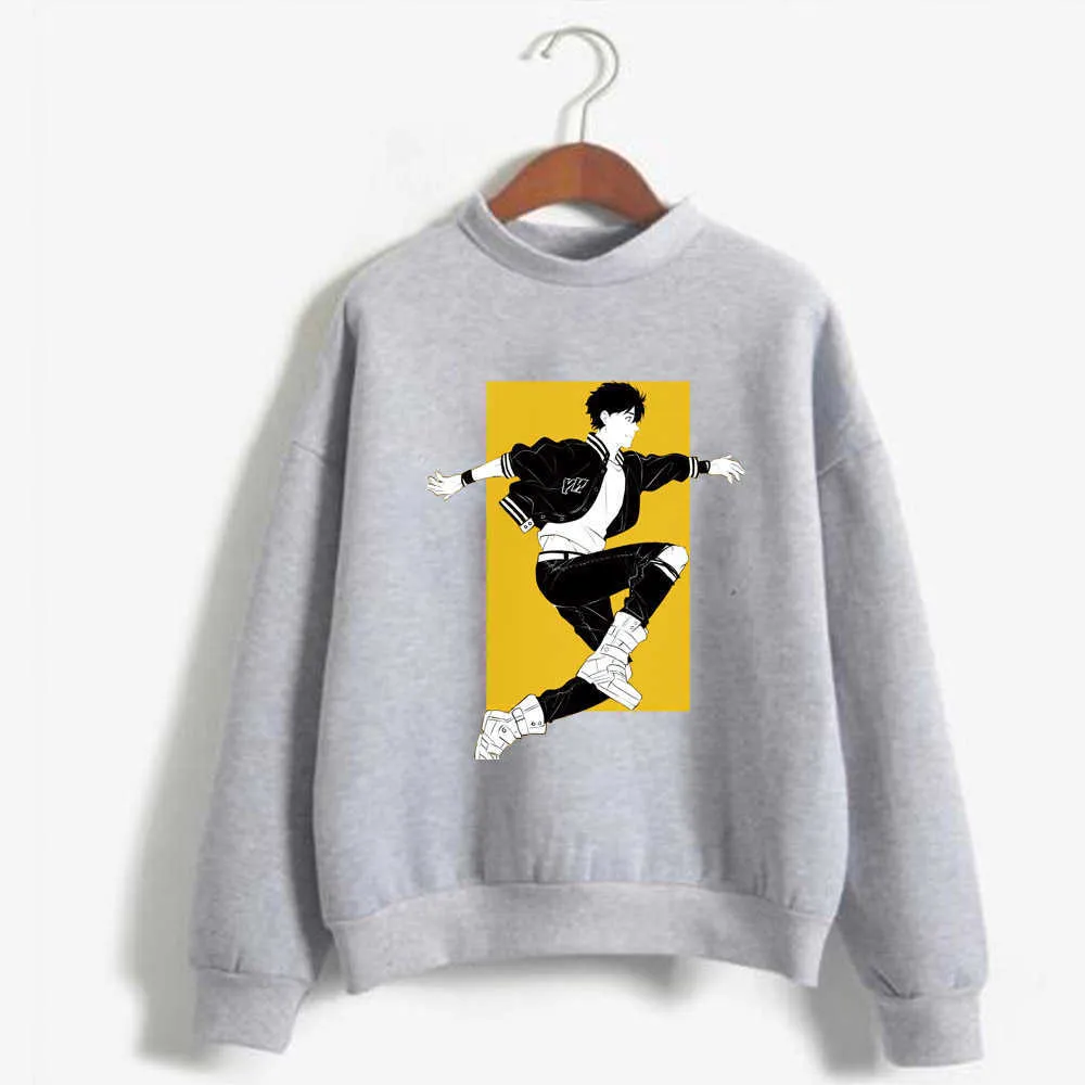 Hip Hop Banana Fish Hoodie Rundhalsausschnitt, lange Ärmel und locker, Unisex Y0816