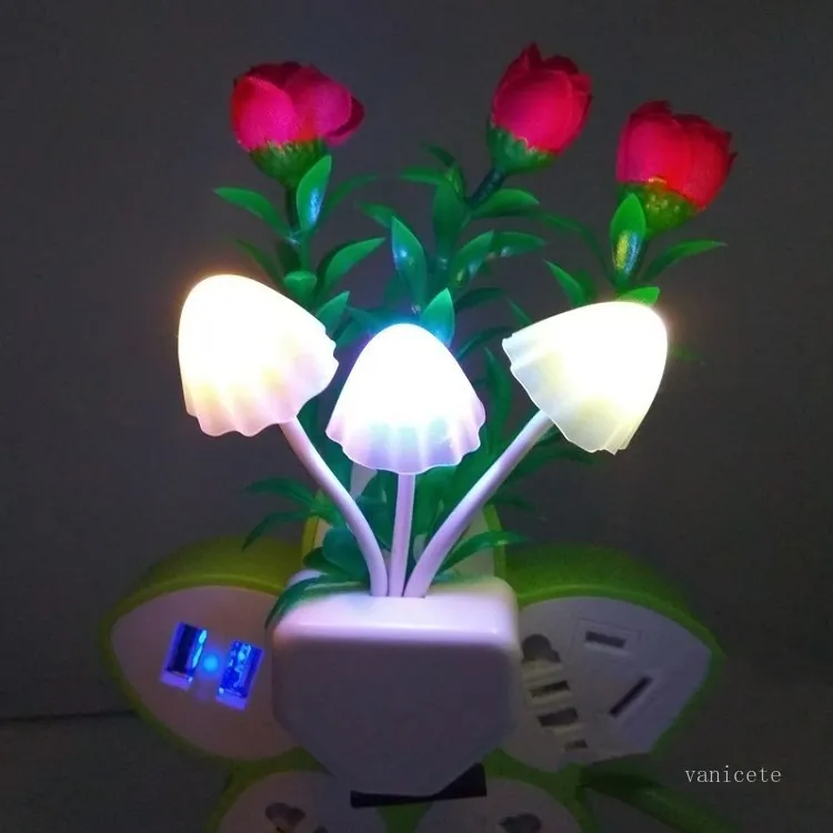 Décoration de fête contrôle de la lumière rêve champignon lampe nouvelle étrange créative LED veilleuses règles américaines 4style T2I51978