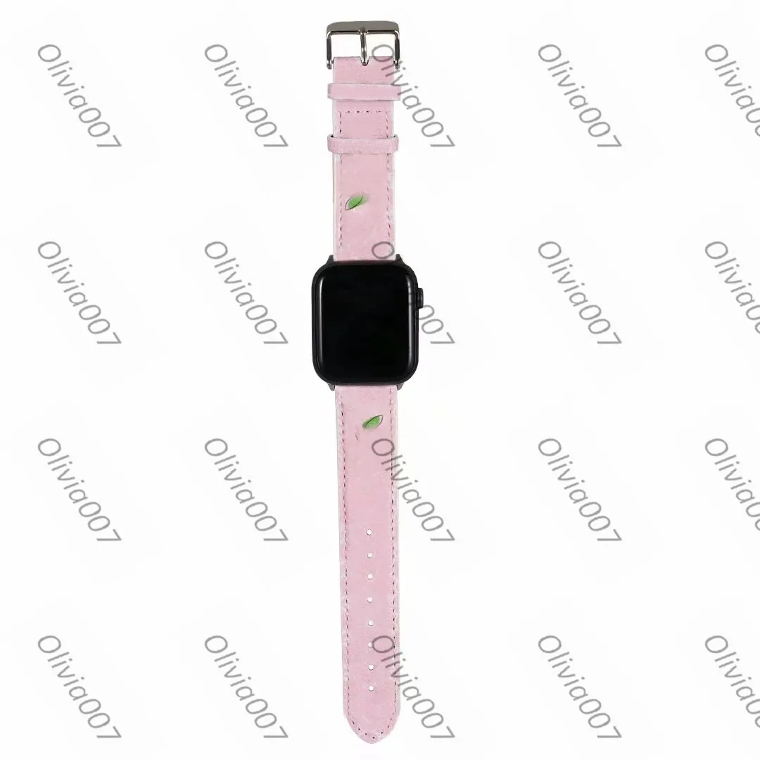 G diseñador de lujo Correas de reloj Banda de reloj 42 mm 38 mm 40 mm 44 mm iwatch 2 3 4 5 bandas Correa de cuero Pulsera Moda Rayas correa de reloj A19