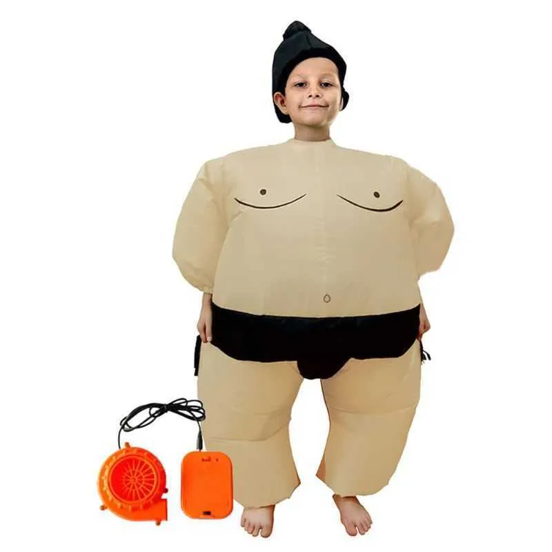 Sumo wrestler traje inflável terno explodir roupa vestido de festa cosplay para garoto e adulto dropship q0910